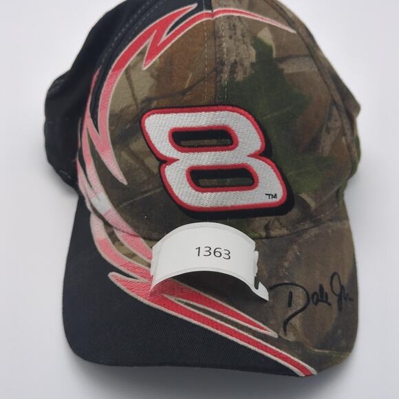 Dale Earnhardt Jr Hat Cap Strap Back Mens Camo Black NASCAR Racing Embroidered 8 - Picture 11 of 11